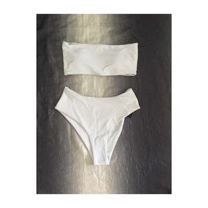 ZAFUL white high waisted bikini